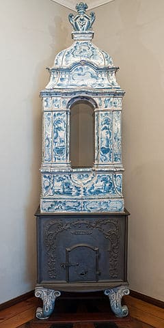 stufa in maiolica